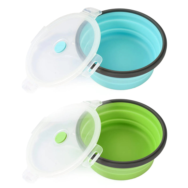 2 Pack Collapsible Pet food/water Bowls