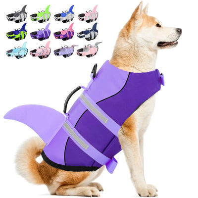 Shark Shape Dog Swim Vest - Large